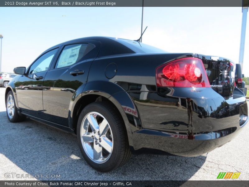 Black / Black/Light Frost Beige 2013 Dodge Avenger SXT V6