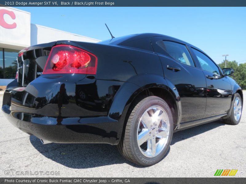 Black / Black/Light Frost Beige 2013 Dodge Avenger SXT V6