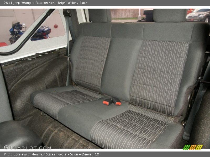 Rear Seat of 2011 Wrangler Rubicon 4x4