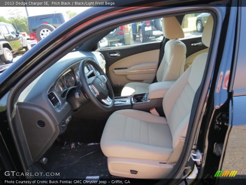 Pitch Black / Black/Light Frost Beige 2013 Dodge Charger SE