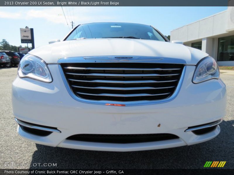 Bright White / Black/Light Frost Beige 2013 Chrysler 200 LX Sedan