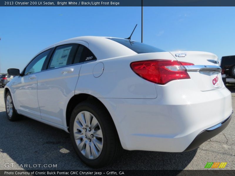 Bright White / Black/Light Frost Beige 2013 Chrysler 200 LX Sedan