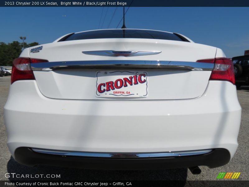 Bright White / Black/Light Frost Beige 2013 Chrysler 200 LX Sedan