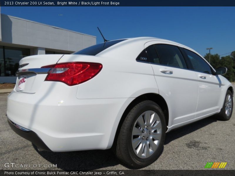 Bright White / Black/Light Frost Beige 2013 Chrysler 200 LX Sedan