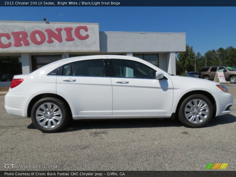 Bright White / Black/Light Frost Beige 2013 Chrysler 200 LX Sedan