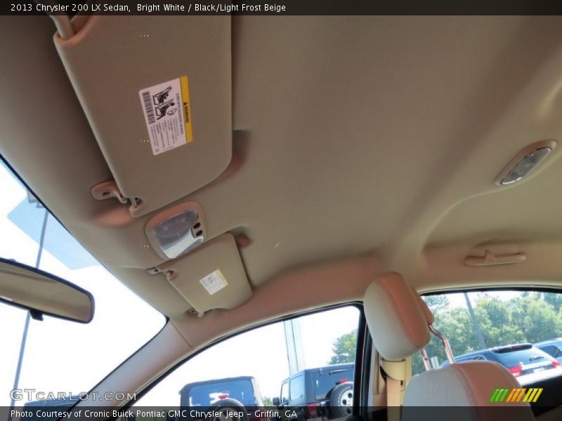 Bright White / Black/Light Frost Beige 2013 Chrysler 200 LX Sedan