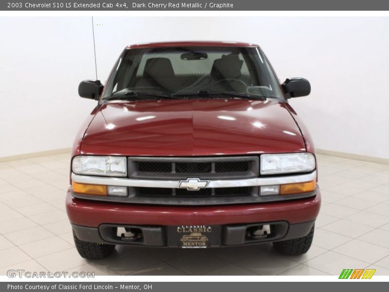 Dark Cherry Red Metallic / Graphite 2003 Chevrolet S10 LS Extended Cab 4x4