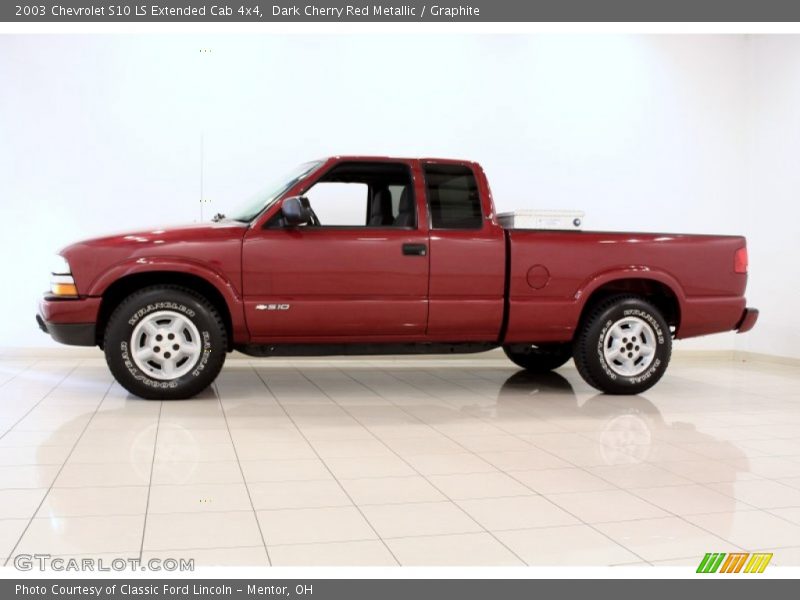 Dark Cherry Red Metallic / Graphite 2003 Chevrolet S10 LS Extended Cab 4x4