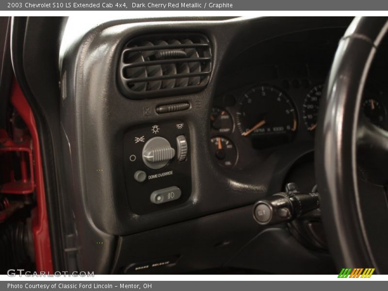 Dark Cherry Red Metallic / Graphite 2003 Chevrolet S10 LS Extended Cab 4x4
