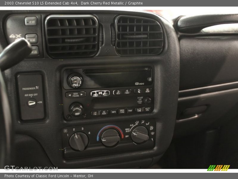 Dark Cherry Red Metallic / Graphite 2003 Chevrolet S10 LS Extended Cab 4x4