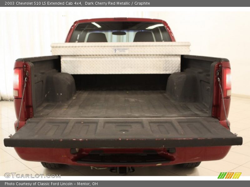 Dark Cherry Red Metallic / Graphite 2003 Chevrolet S10 LS Extended Cab 4x4