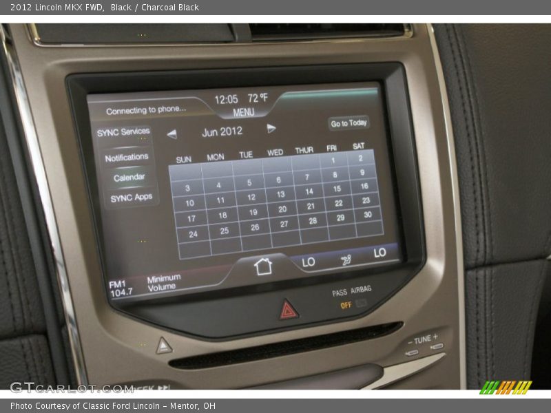 Black / Charcoal Black 2012 Lincoln MKX FWD