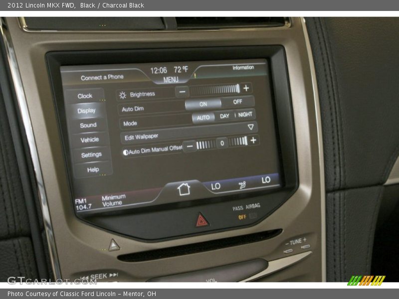Black / Charcoal Black 2012 Lincoln MKX FWD