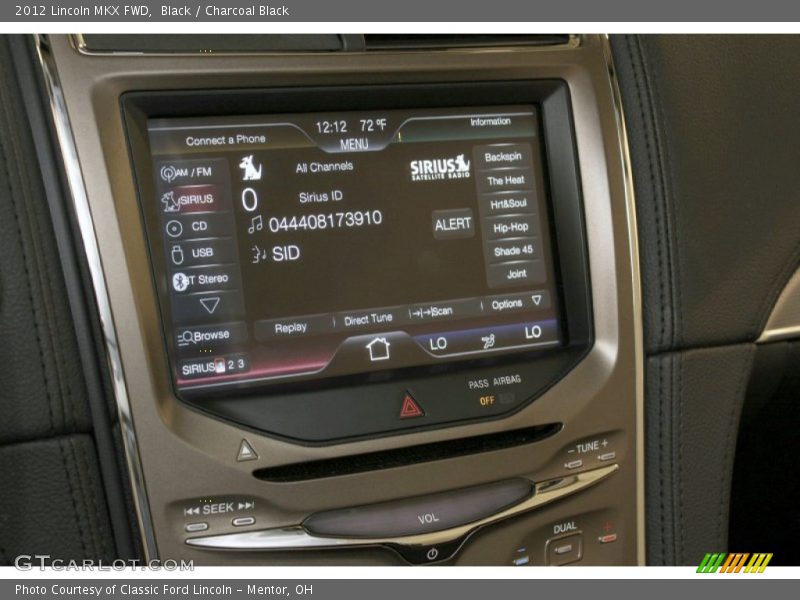 Black / Charcoal Black 2012 Lincoln MKX FWD
