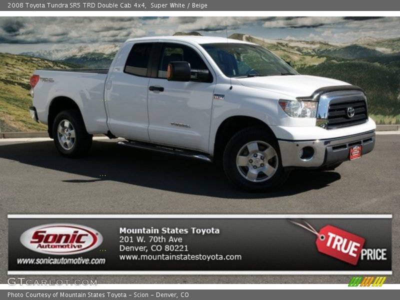 Super White / Beige 2008 Toyota Tundra SR5 TRD Double Cab 4x4