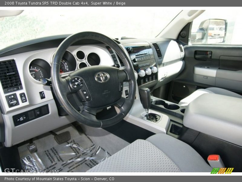 Super White / Beige 2008 Toyota Tundra SR5 TRD Double Cab 4x4