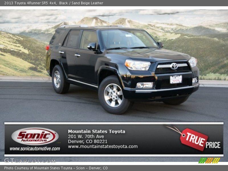 Black / Sand Beige Leather 2013 Toyota 4Runner SR5 4x4