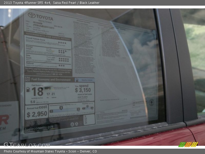 Salsa Red Pearl / Black Leather 2013 Toyota 4Runner SR5 4x4