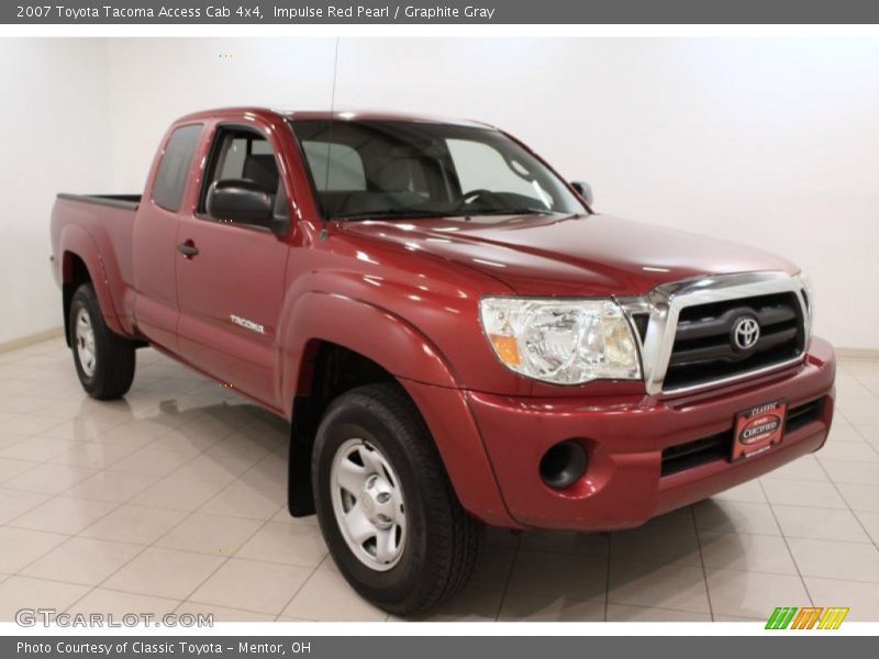 Impulse Red Pearl / Graphite Gray 2007 Toyota Tacoma Access Cab 4x4