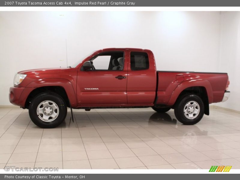 Impulse Red Pearl / Graphite Gray 2007 Toyota Tacoma Access Cab 4x4