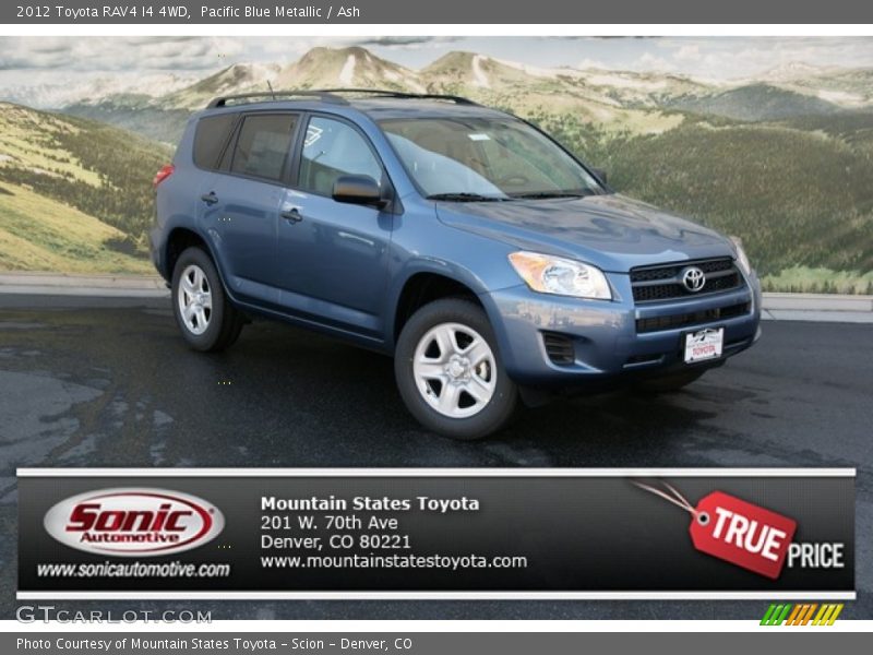 Pacific Blue Metallic / Ash 2012 Toyota RAV4 I4 4WD