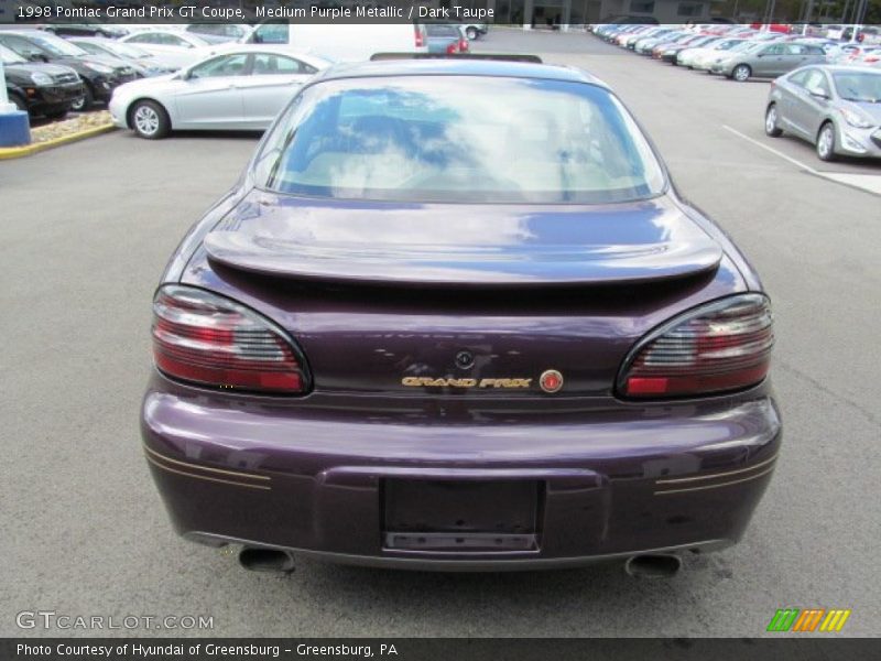 Medium Purple Metallic / Dark Taupe 1998 Pontiac Grand Prix GT Coupe