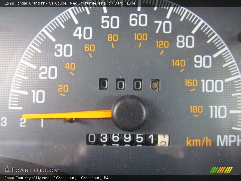 Medium Purple Metallic / Dark Taupe 1998 Pontiac Grand Prix GT Coupe