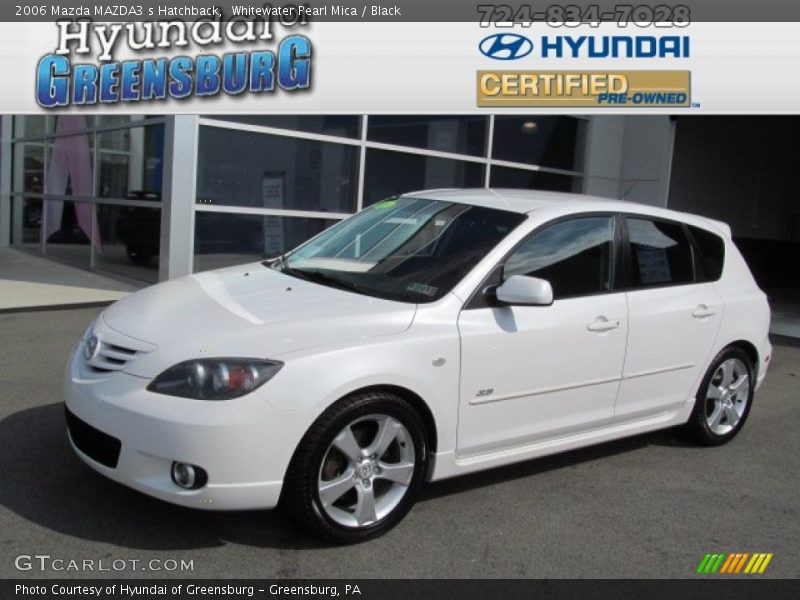 Whitewater Pearl Mica / Black 2006 Mazda MAZDA3 s Hatchback