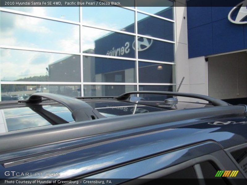 Pacific Blue Pearl / Cocoa Black 2010 Hyundai Santa Fe SE 4WD