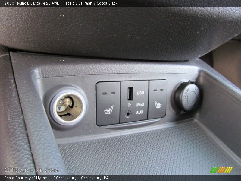 Pacific Blue Pearl / Cocoa Black 2010 Hyundai Santa Fe SE 4WD