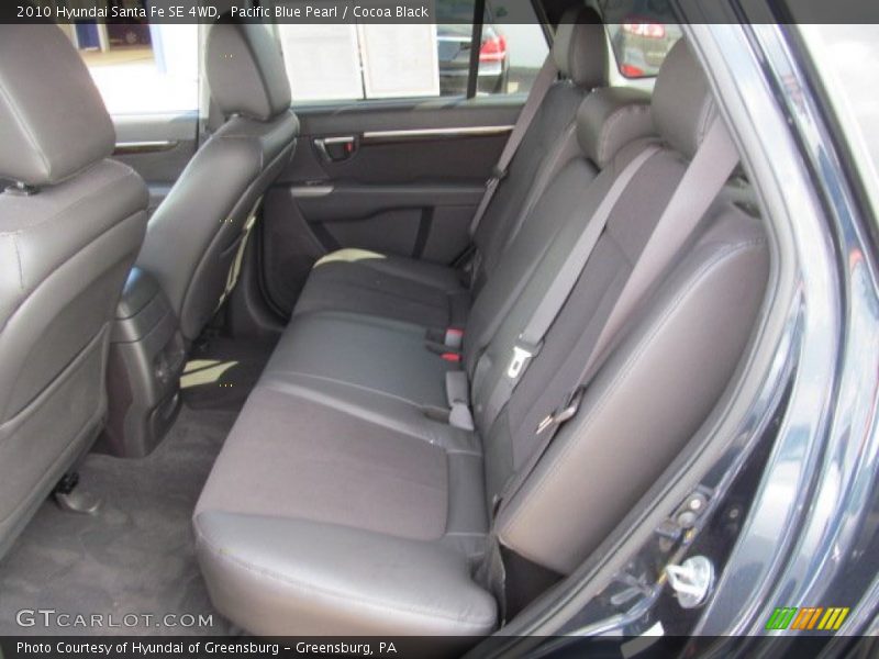 Pacific Blue Pearl / Cocoa Black 2010 Hyundai Santa Fe SE 4WD