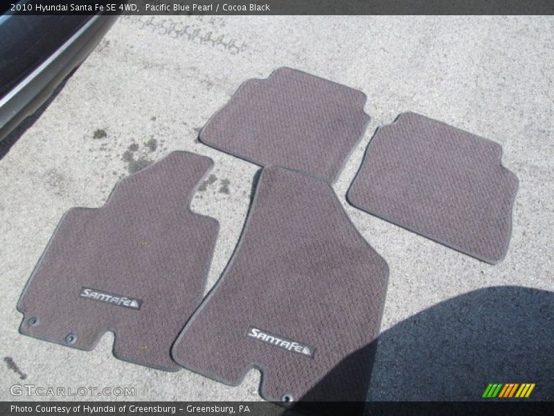 Pacific Blue Pearl / Cocoa Black 2010 Hyundai Santa Fe SE 4WD