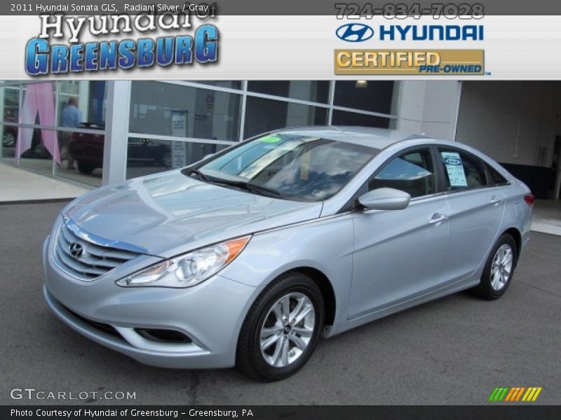 Radiant Silver / Gray 2011 Hyundai Sonata GLS