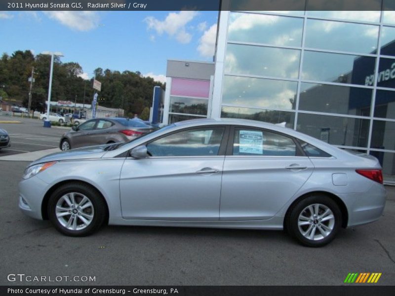 Radiant Silver / Gray 2011 Hyundai Sonata GLS
