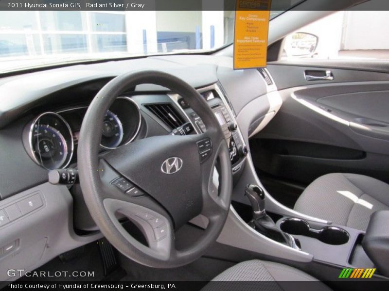Radiant Silver / Gray 2011 Hyundai Sonata GLS