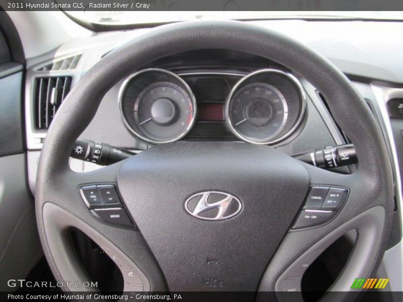 Radiant Silver / Gray 2011 Hyundai Sonata GLS