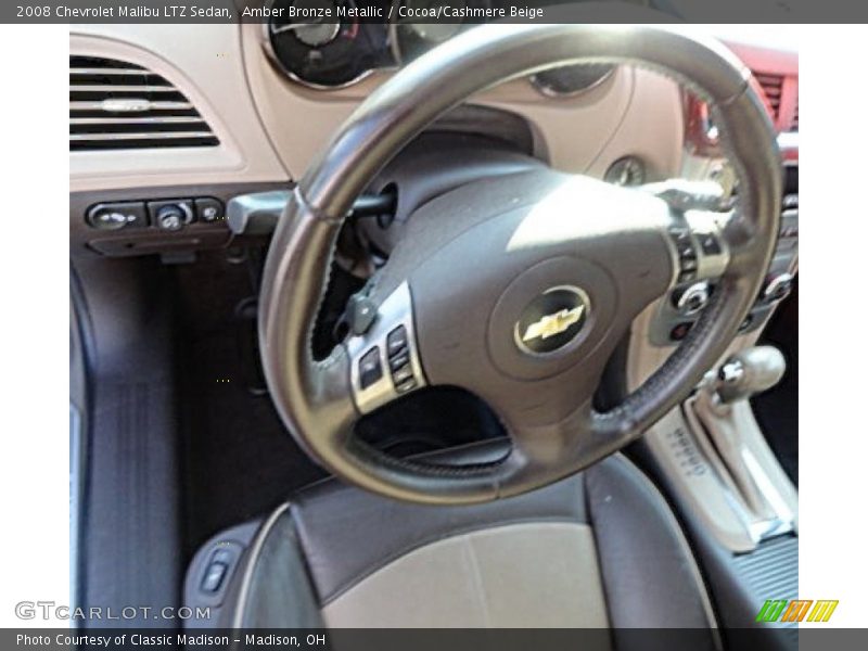 Amber Bronze Metallic / Cocoa/Cashmere Beige 2008 Chevrolet Malibu LTZ Sedan