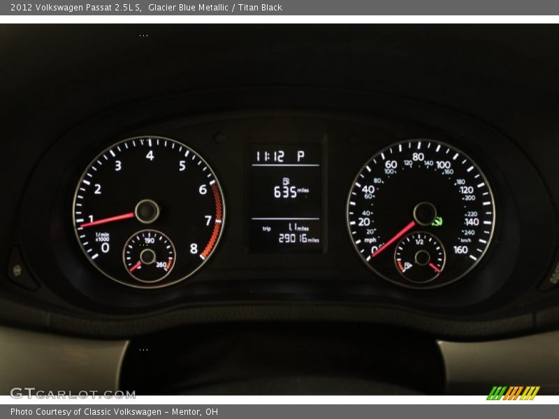  2012 Passat 2.5L S 2.5L S Gauges