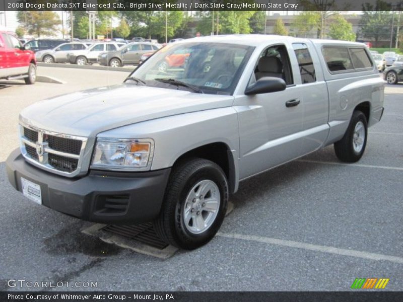 Bright Silver Metallic / Dark Slate Gray/Medium Slate Gray 2008 Dodge Dakota SXT Extended Cab