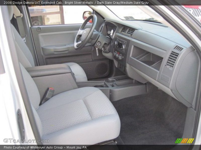 Bright Silver Metallic / Dark Slate Gray/Medium Slate Gray 2008 Dodge Dakota SXT Extended Cab