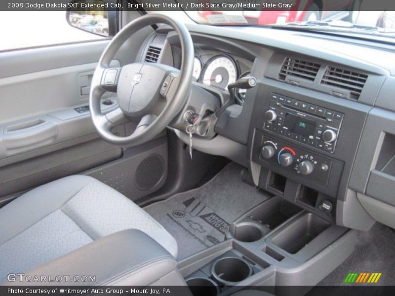 Bright Silver Metallic / Dark Slate Gray/Medium Slate Gray 2008 Dodge Dakota SXT Extended Cab