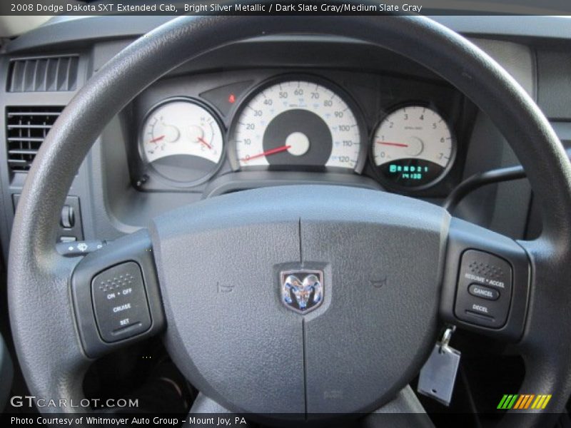 Bright Silver Metallic / Dark Slate Gray/Medium Slate Gray 2008 Dodge Dakota SXT Extended Cab