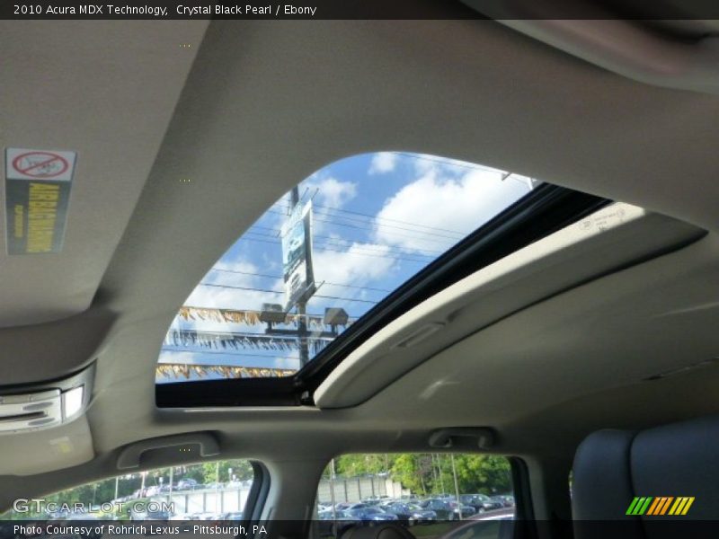 Crystal Black Pearl / Ebony 2010 Acura MDX Technology