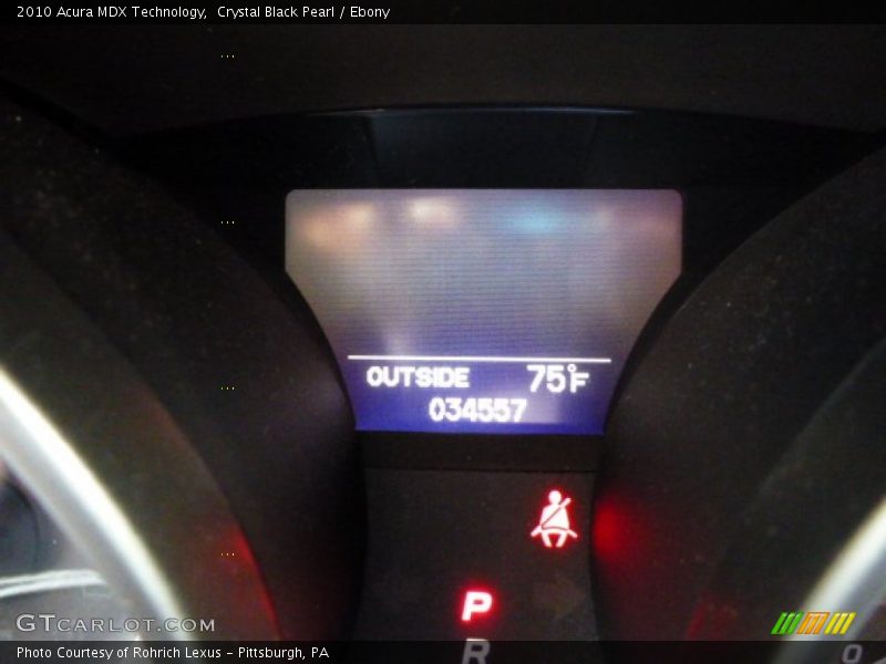 Crystal Black Pearl / Ebony 2010 Acura MDX Technology