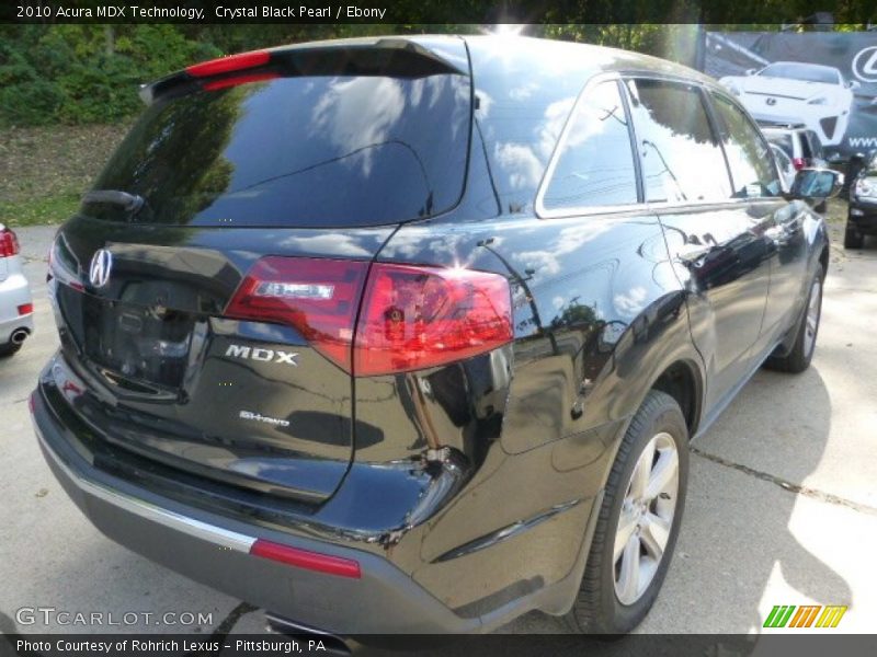 Crystal Black Pearl / Ebony 2010 Acura MDX Technology