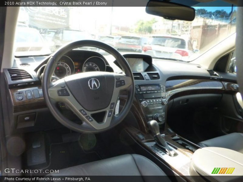 Crystal Black Pearl / Ebony 2010 Acura MDX Technology
