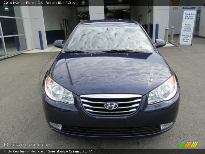 Regatta Blue / Gray 2010 Hyundai Elantra GLS