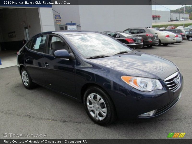 Regatta Blue / Gray 2010 Hyundai Elantra GLS
