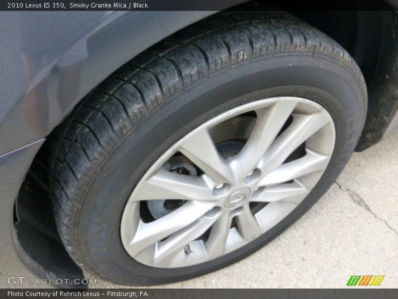 Smoky Granite Mica / Black 2010 Lexus ES 350