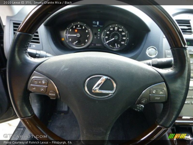 Smoky Granite Mica / Black 2010 Lexus ES 350